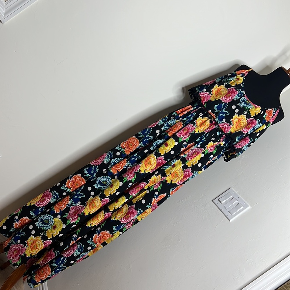 ASOS SWIM Floral Polkadot Swim Coverup Plus Size Dress